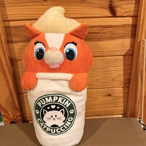 Pumpkin Catpuccino Plush Impact Merchandise 16" plush Starbucks spice Rare